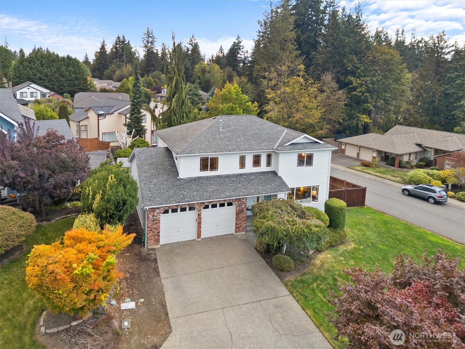 2525 113th Place Southeast Everett, WA 98208 - Photo 35 of 37 a aerial view of a house with a yard potted plants and large tree