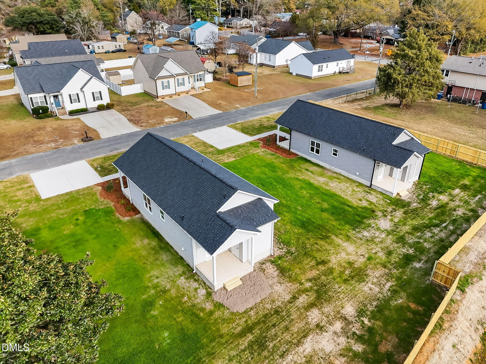 609 West Godwin Street Dunn, NC 28334 - Photo 38 of 38 an aerial view of a house with a garden