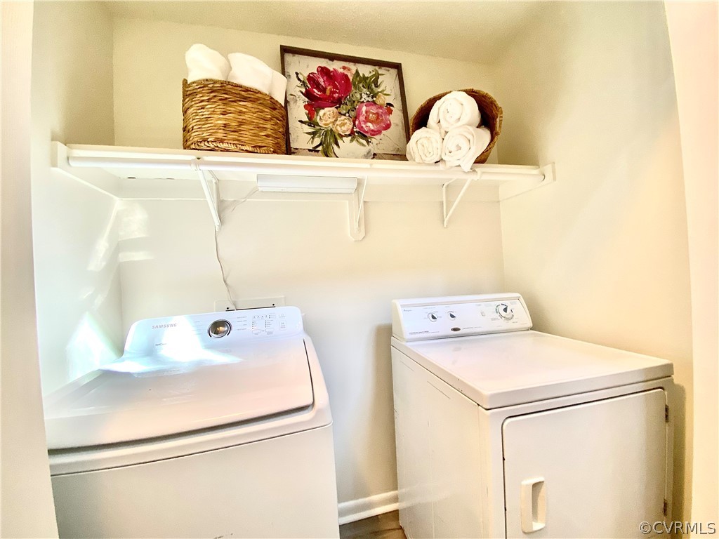 14120 Ridge Creek Road Midlothian, VA 23112 - Photo 13 of 30 a utility room with dryer and washer
