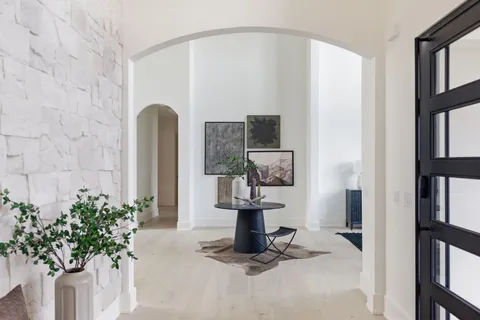 a view of entryway with livingroom and furniture