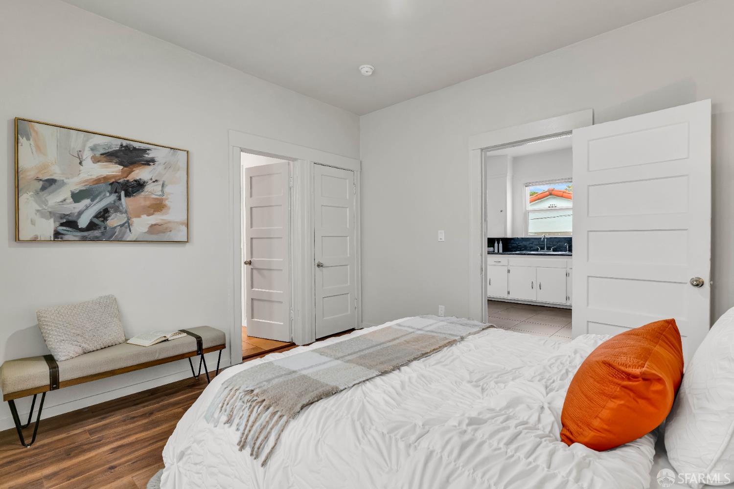 2918 Newbury Street Berkeley, CA 94703 - Photo 25 of 42 a bedroom with a bed and a couch