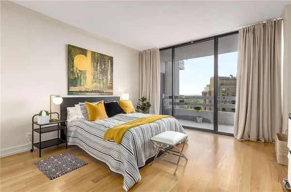 a view of city from balcony