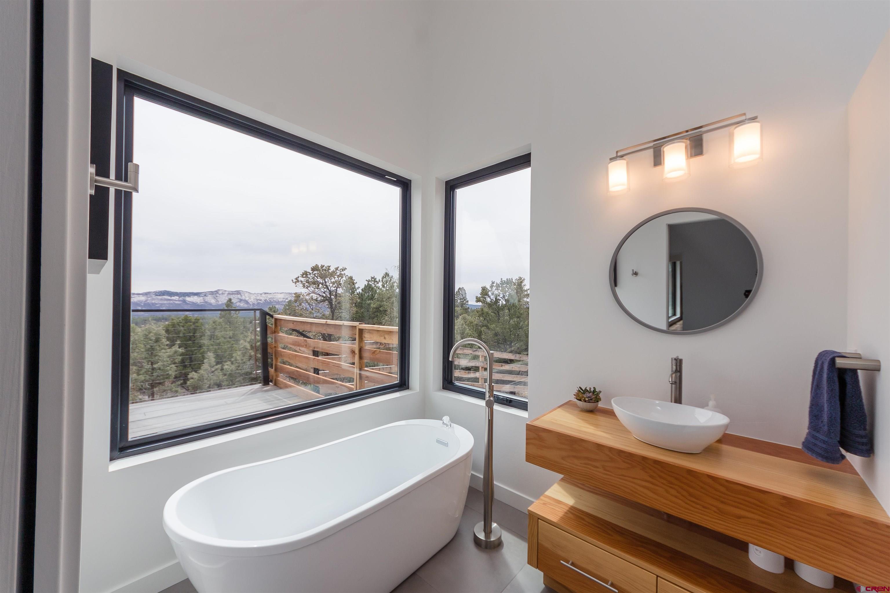 405 Far View Road Durango, CO 81303 - Photo 18 of 35 a bathroom with a bathtub and a sink