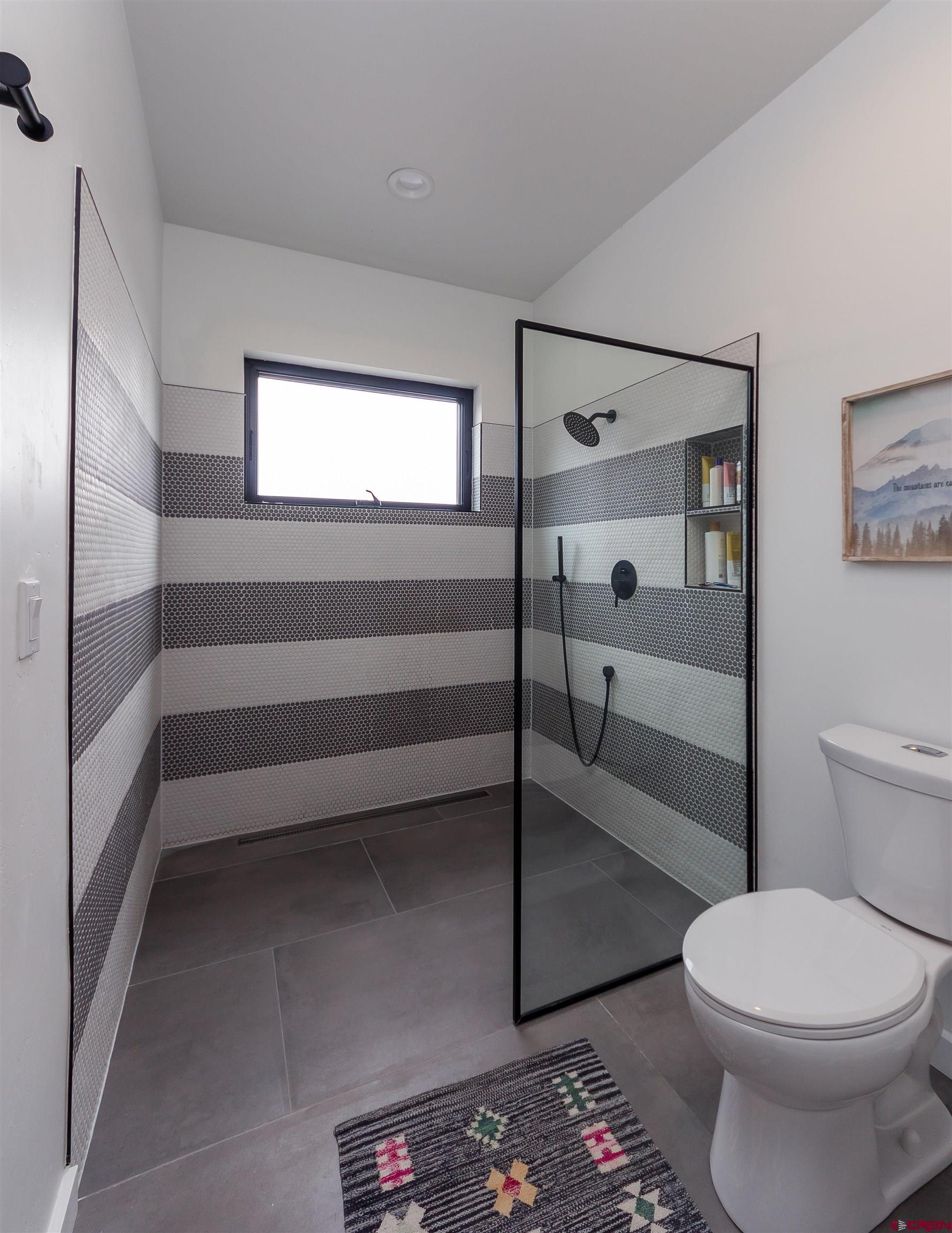 405 Far View Road Durango, CO 81303 - Photo 27 of 35 a bathroom with a toilet and a shower