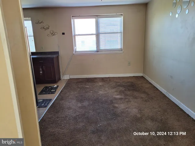 an empty room with a window