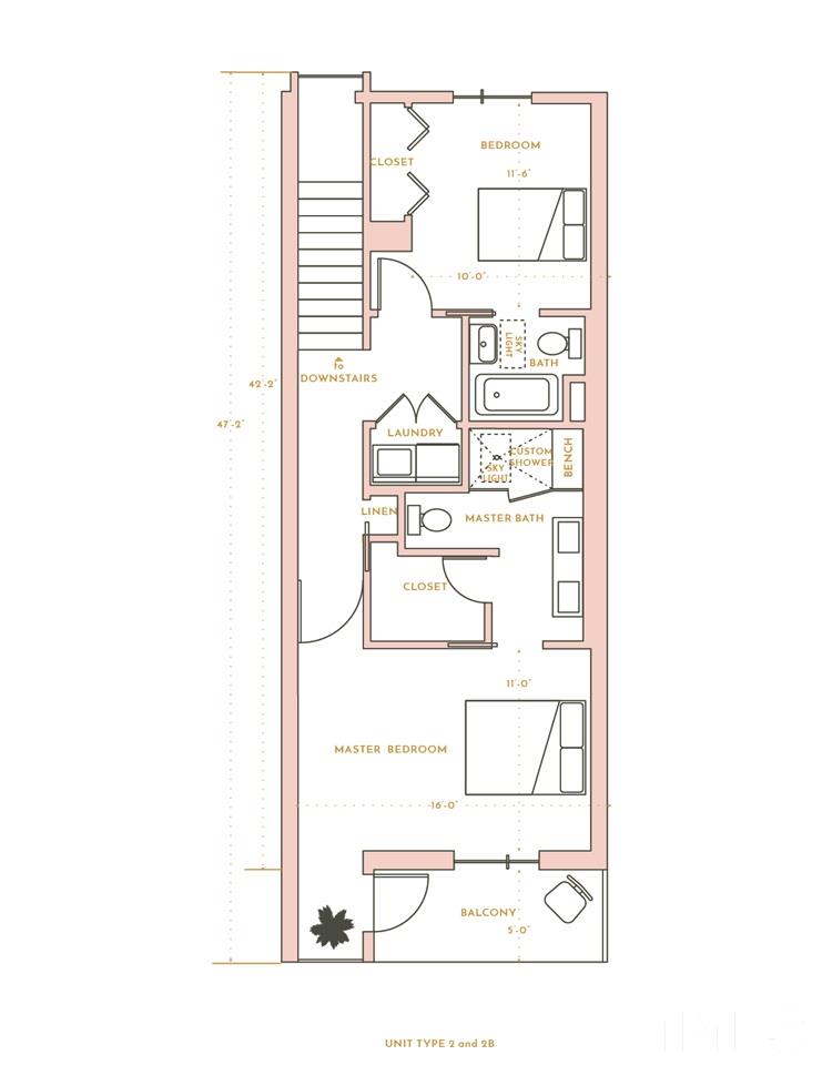406 Chavis Way Raleigh, NC 27601 - Photo 15 of 25 Where your master suite & balcony are located