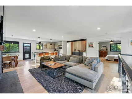 a living room with furniture and a couch