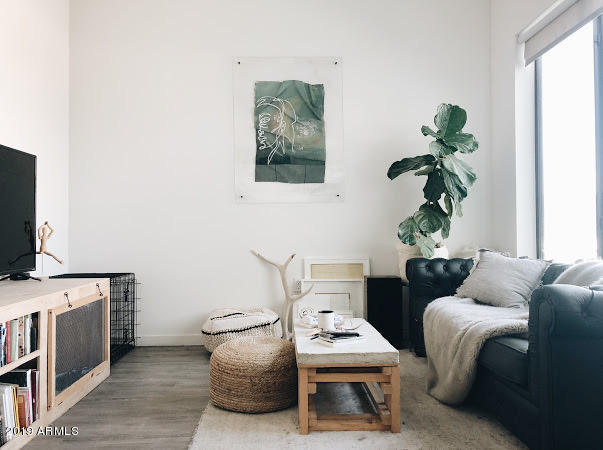 1130 North 2nd Street, Unit 306 Phoenix, AZ 85004 - Photo 12 of 19 a living room with furniture and a potted plant