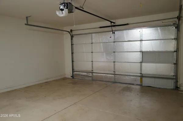 a view of a garage