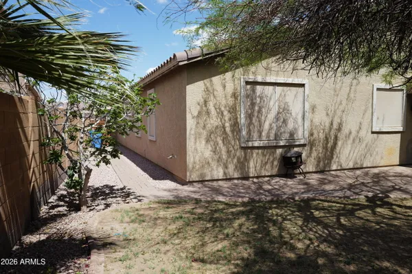 a backyard of a house