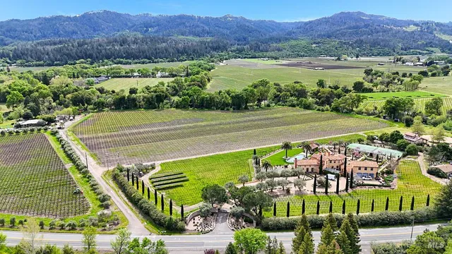 a view of a city with a lake