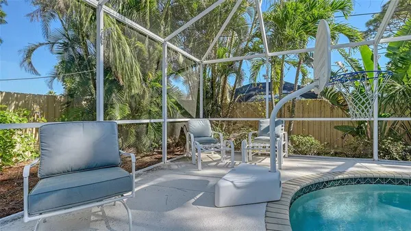 a outdoor view with a sitting space