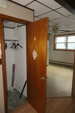 a view of a room with an empty space