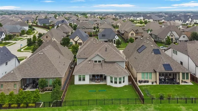 an aerial view of multiple house