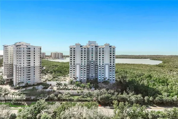 a view of a city with tall buildings in the background