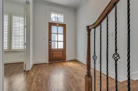 wooden floor and windows in an empty room