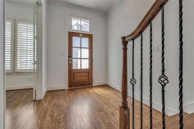 wooden floor and windows in an empty room