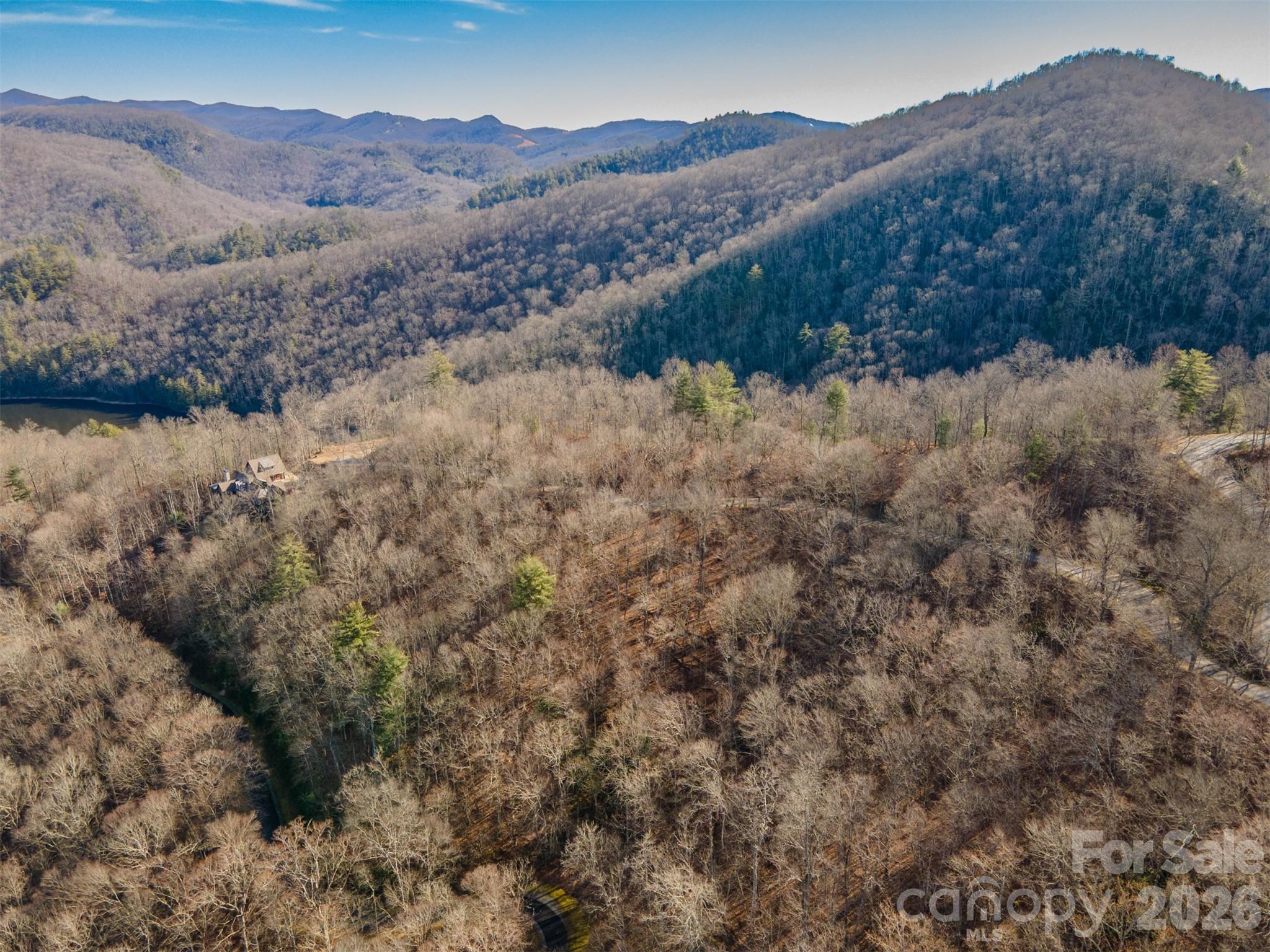 762 Scarlet Oak Road Tuckasegee, NC 28783 - Photo 3 of 26 a view of a house with a mountain and a forest