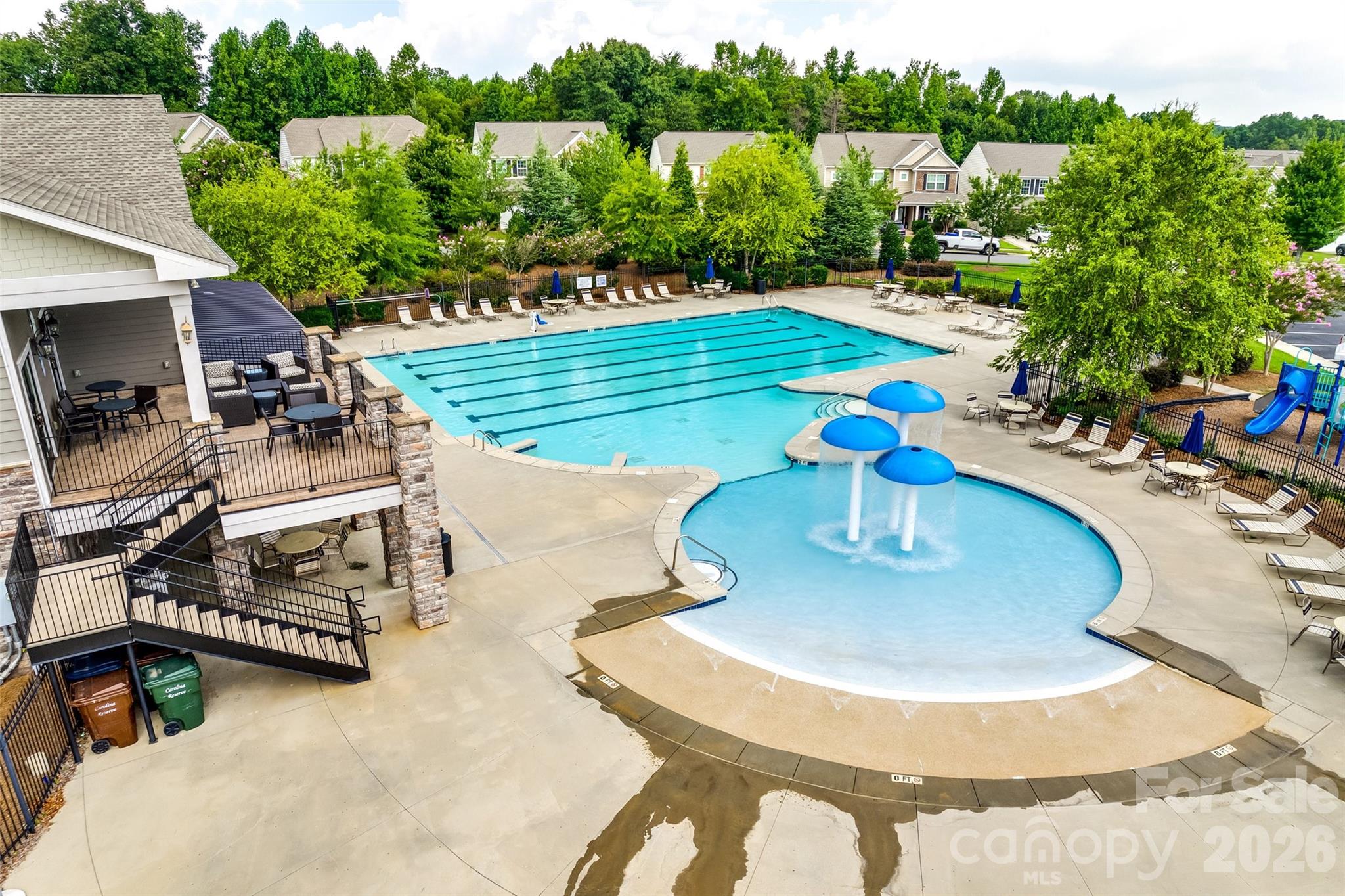 4201 Perth Road Fort Mill, SC 29707 - Photo 31 of 35 a view of a swimming pool with a patio and plants