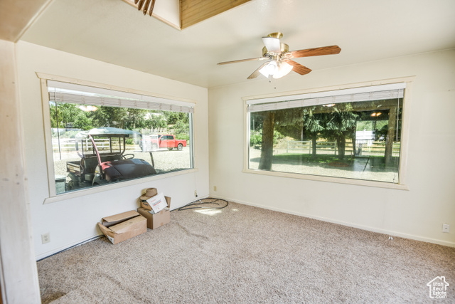 2373 East 190 North Beaver, UT 84713 - Photo 17 of 54 Carpeted empty room featuring baseboards and a ceiling fan