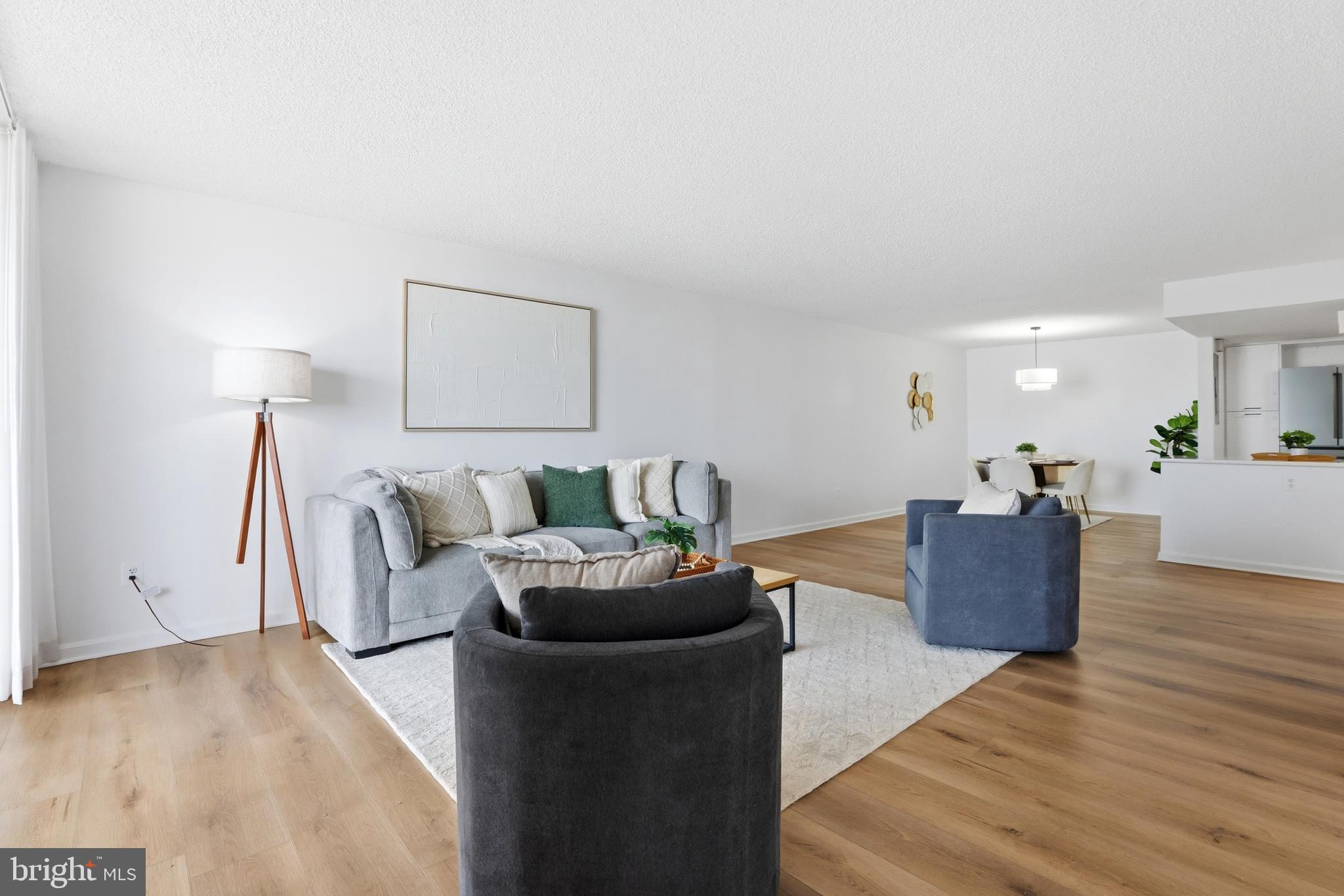 1101 South Arlington Ridge Road, Unit 710 Arlington, VA 22202 - Photo 12 of 52 Light-Filled Living Room