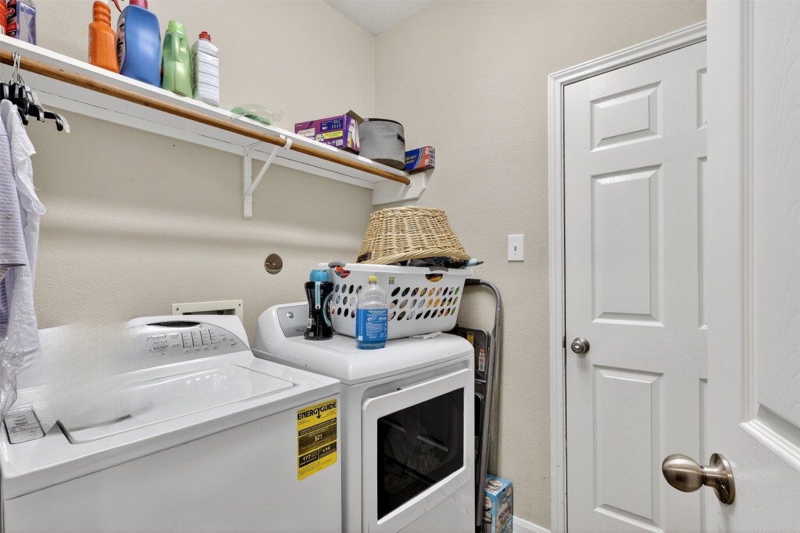 25710 Crisp Spring Lane Spring, TX 77373 - Photo 17 of 37 Laundry Room (View 1)
Dedicated laundry room with built-in shelving for added storage and convenience.