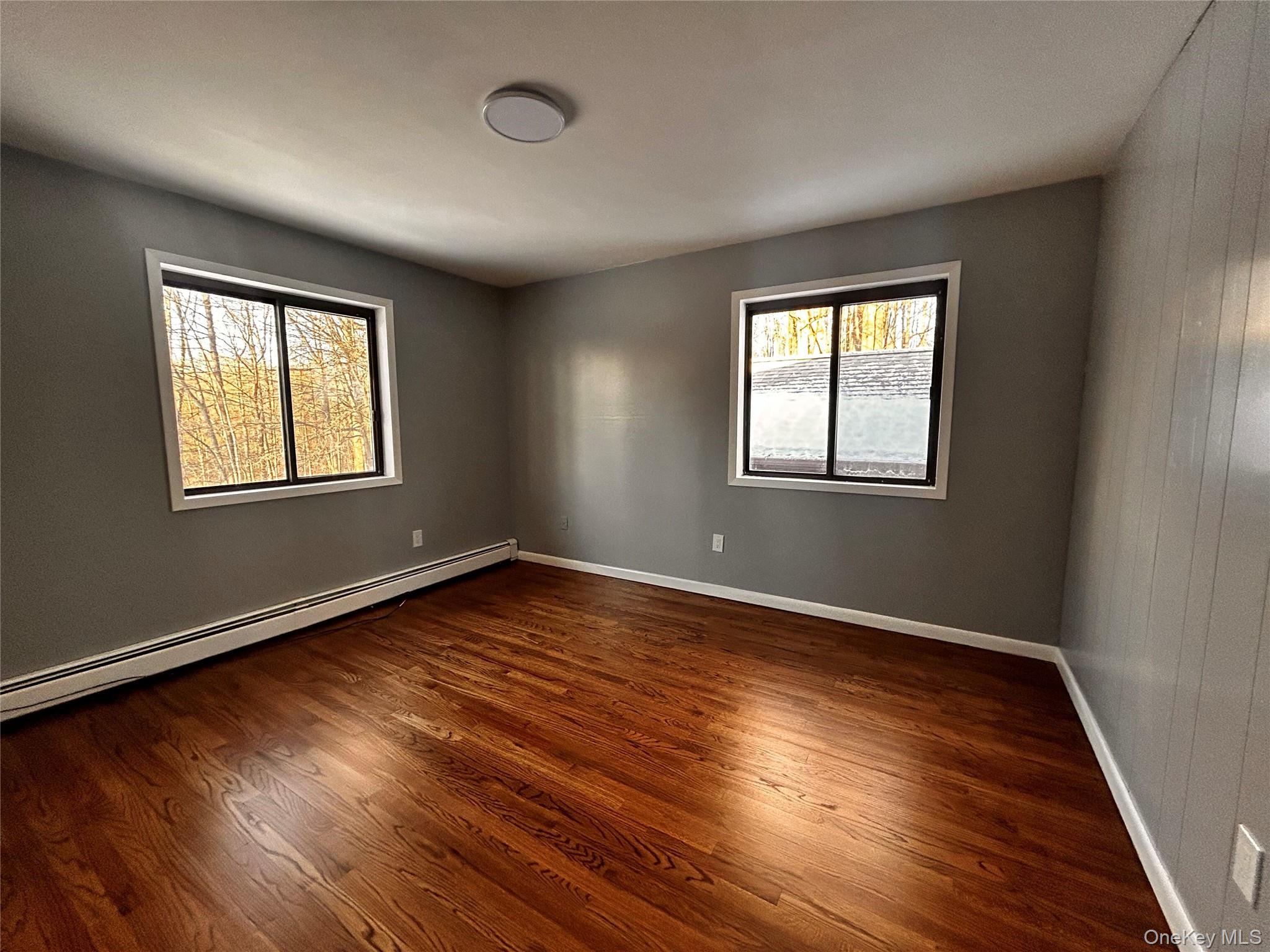 218 Beattie Road Washingtonville, NY 10992 - Photo 15 of 15 Spare room featuring a baseboard radiator and dark wood finished floors