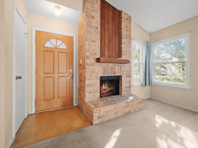 an empty room with an entryway