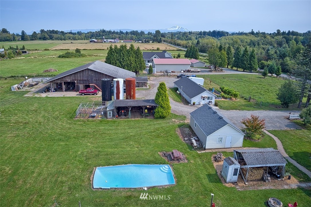 3668 Bay Road Ferndale, WA 98248 - Photo 31 of 40 an aerial view of a house with outdoor space