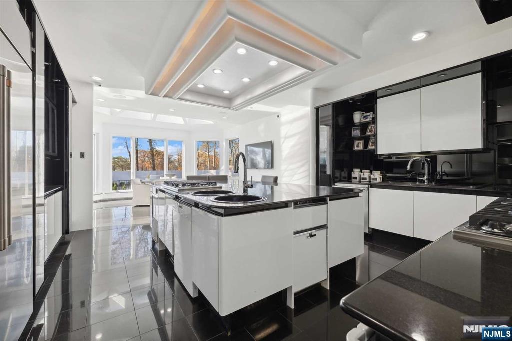 23 Rio Vista Drive Alpine, NJ 07620 - Photo 16 of 47 a kitchen with stainless steel appliances granite countertop a stove and a sink