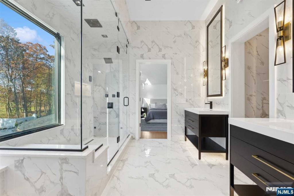 23 Rio Vista Drive Alpine, NJ 07620 - Photo 30 of 47 a spacious bathroom with a shower and a sink