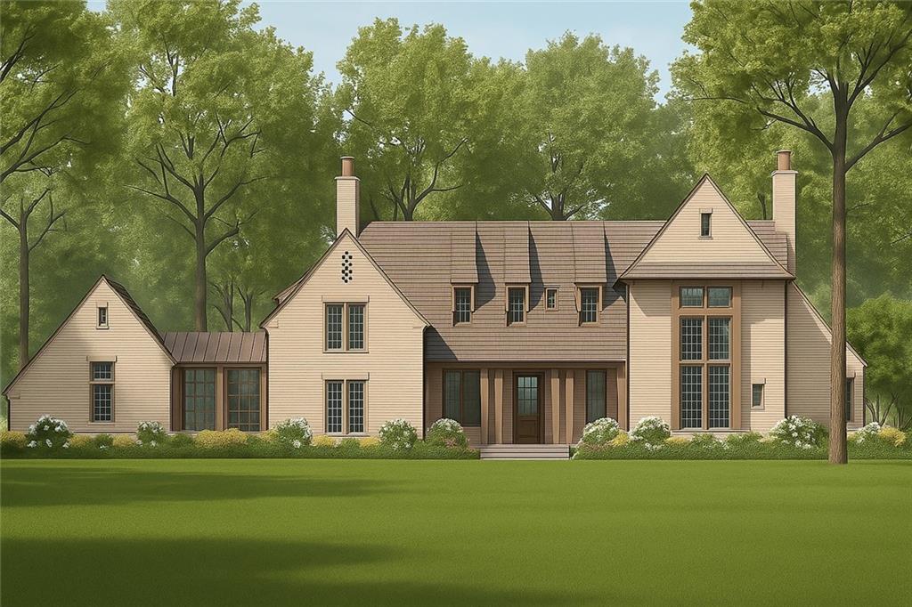 1950 West Paces Ferry Road Northwest Atlanta, GA 30327 - Photo 7 of 13 a view of a big house with a big yard and large trees