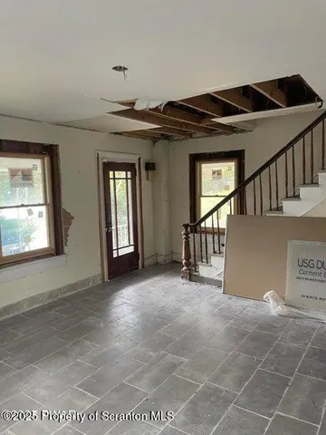 a view of an front door