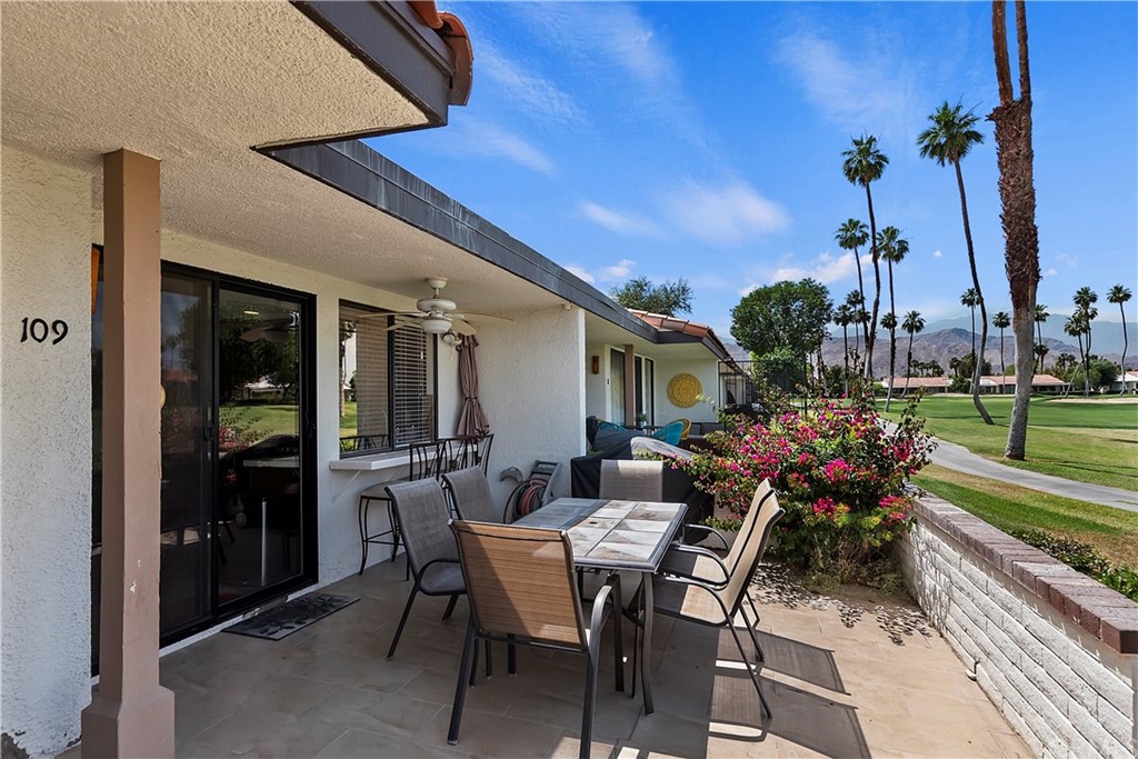 109 Torremolinos Drive Rancho Mirage, CA 92270 - Photo 29 of 33 a view of a house with a porch and furniture