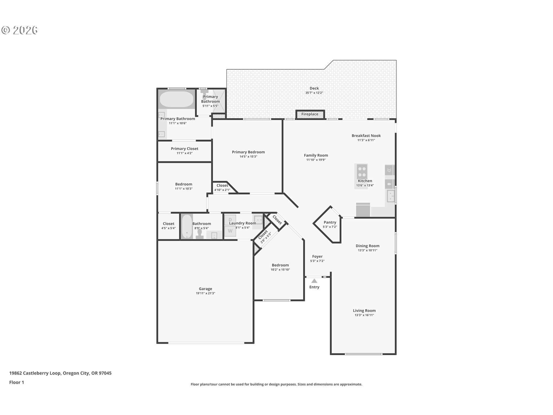 19862 Castleberry Loop Oregon City, OR 97045 - Photo 33 of 33 a picture of floor plan