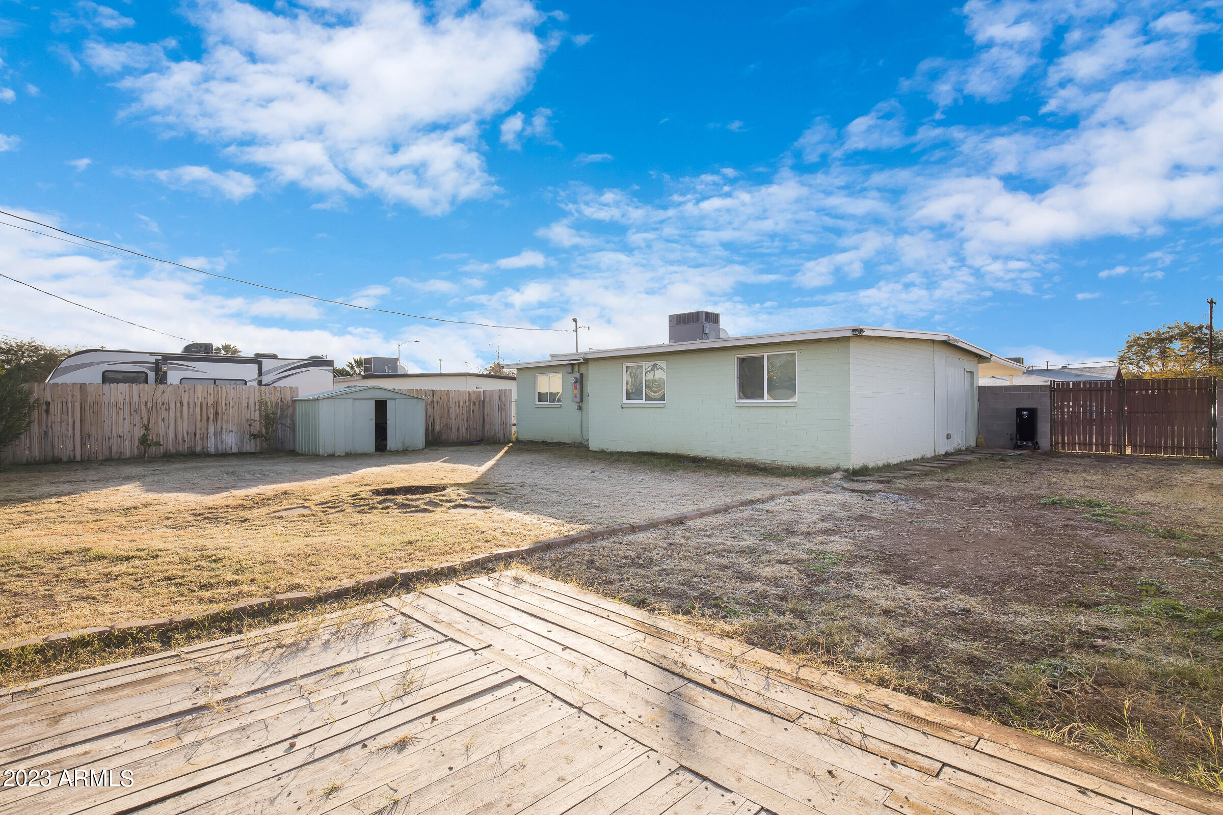 3936 West Granada Road Phoenix, AZ 85009 - Photo 17 of 17 18 backyard view of rv gate n shed
