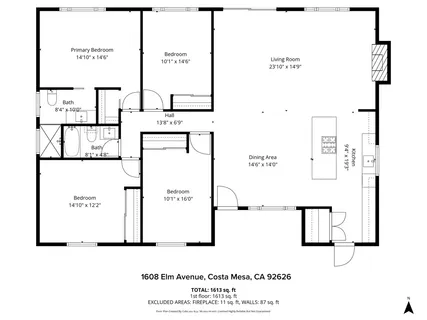 $1,799,000 | 1608 Elm Avenue, Costa Mesa, CA 92626