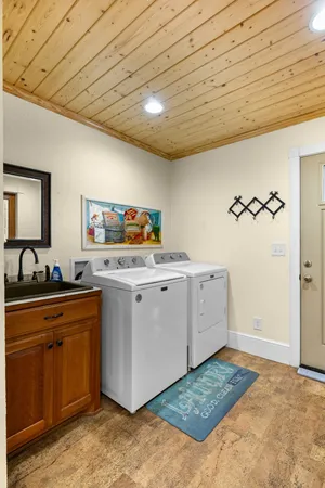 a view of a kitchen with cabinets
