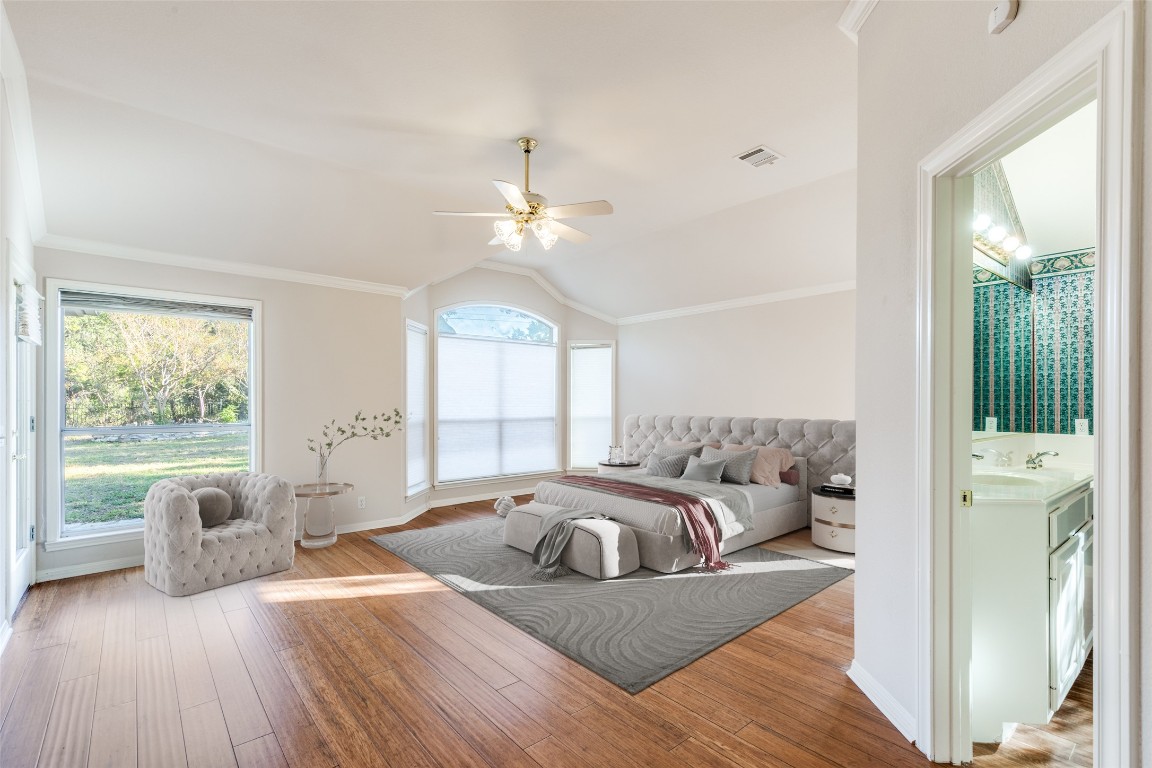 6901 Bright Star Lane Austin, TX 78736 - Photo 15 of 24 a bedroom with a bed and a large window