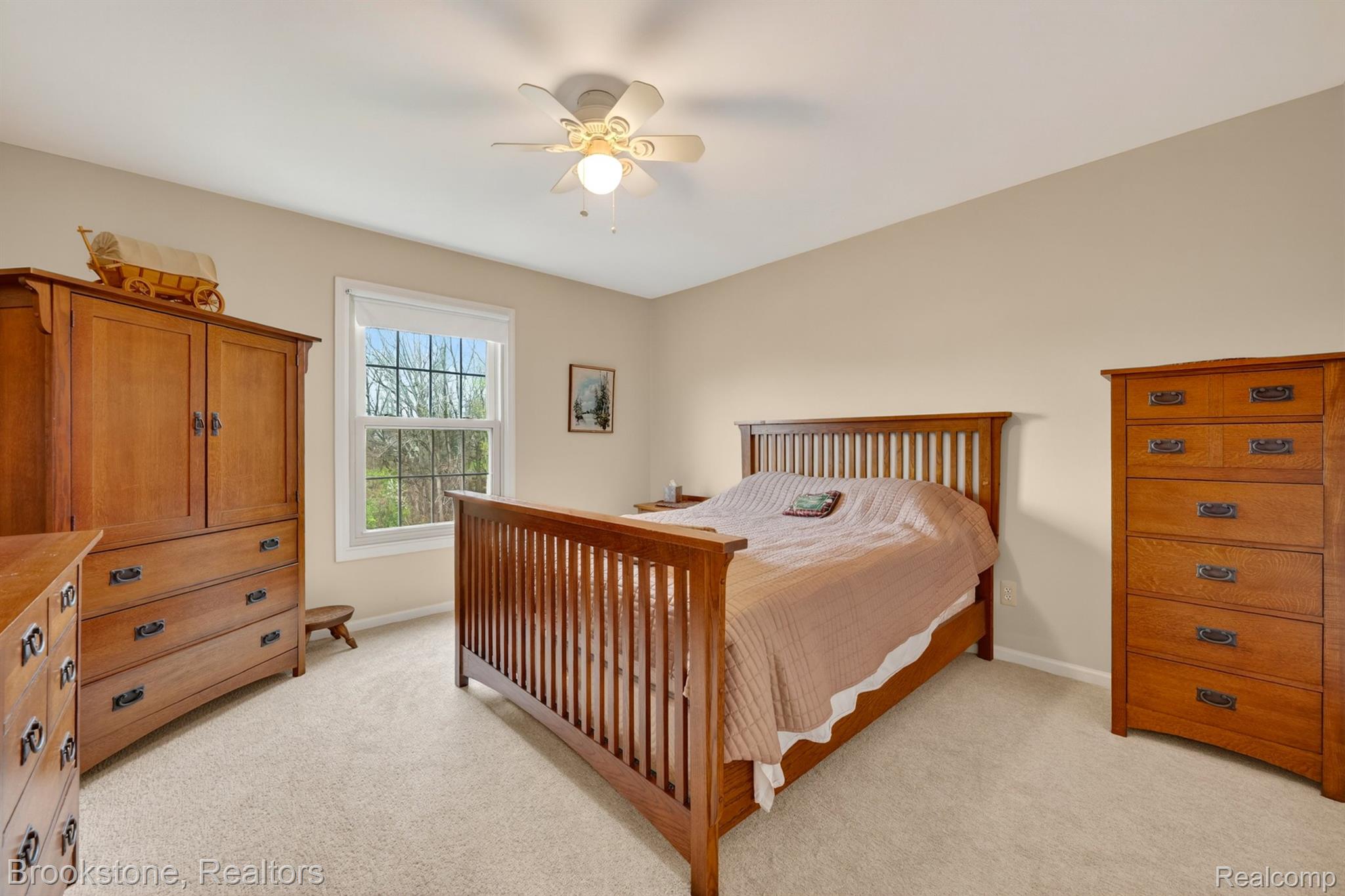 4054 Calumet Drive Rochester, MI 48306 - Photo 27 of 44 Bedroom with ceiling fan and light carpet