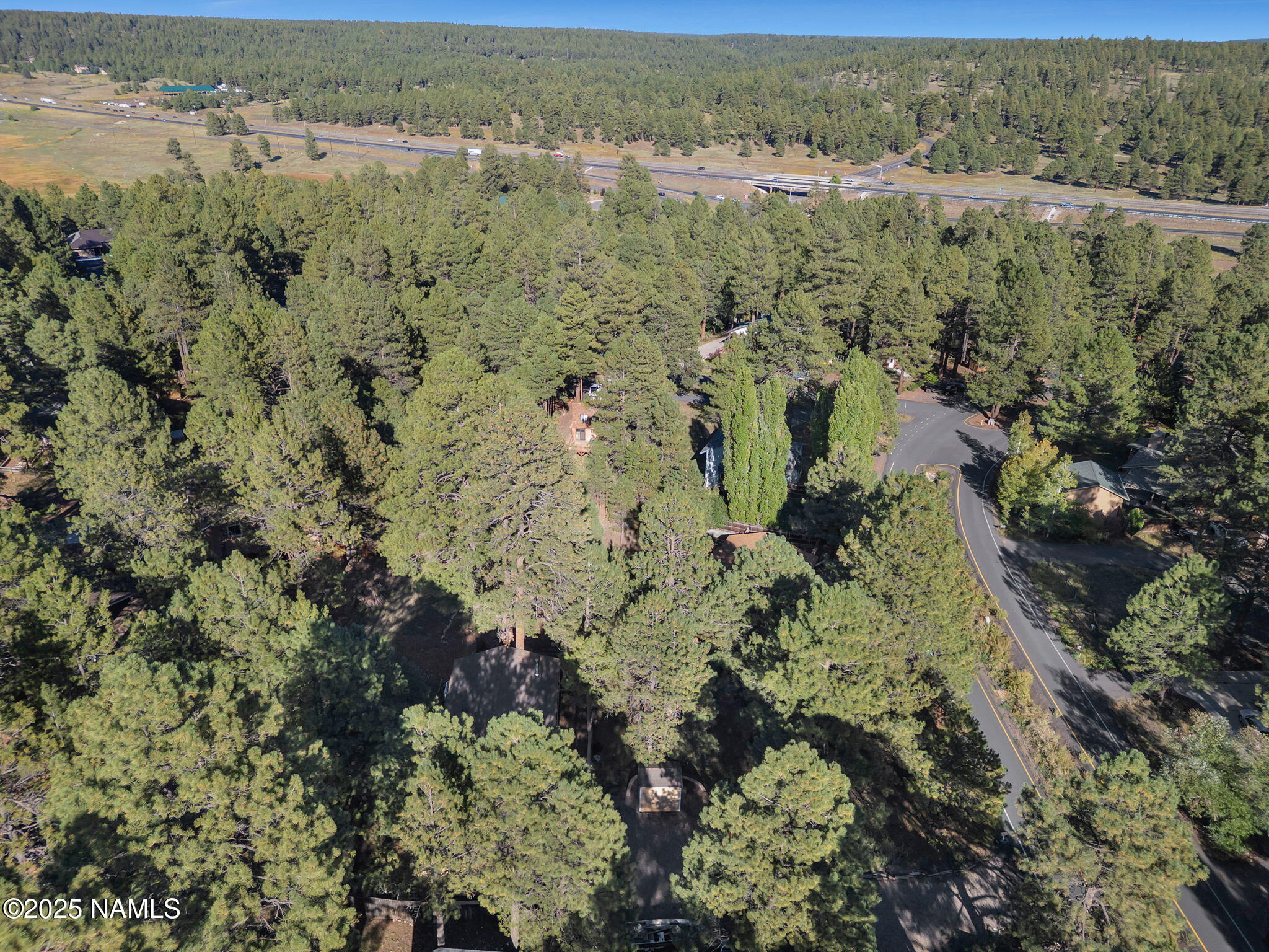 4449 Canyon Loop Flagstaff, AZ 86005 - Photo 33 of 37 an aerial view of mountain with trees all around