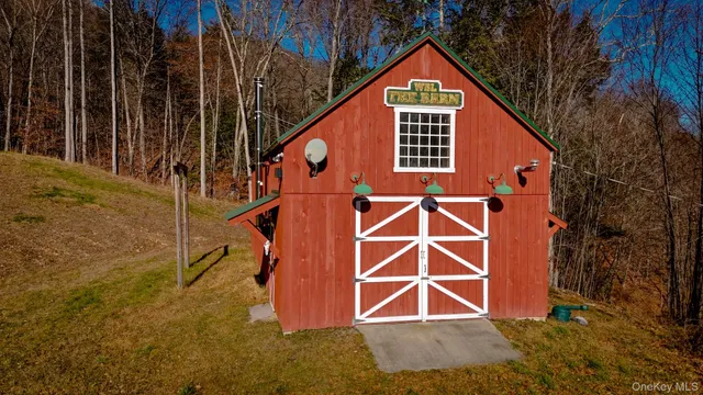a view of swimming pool with seating space