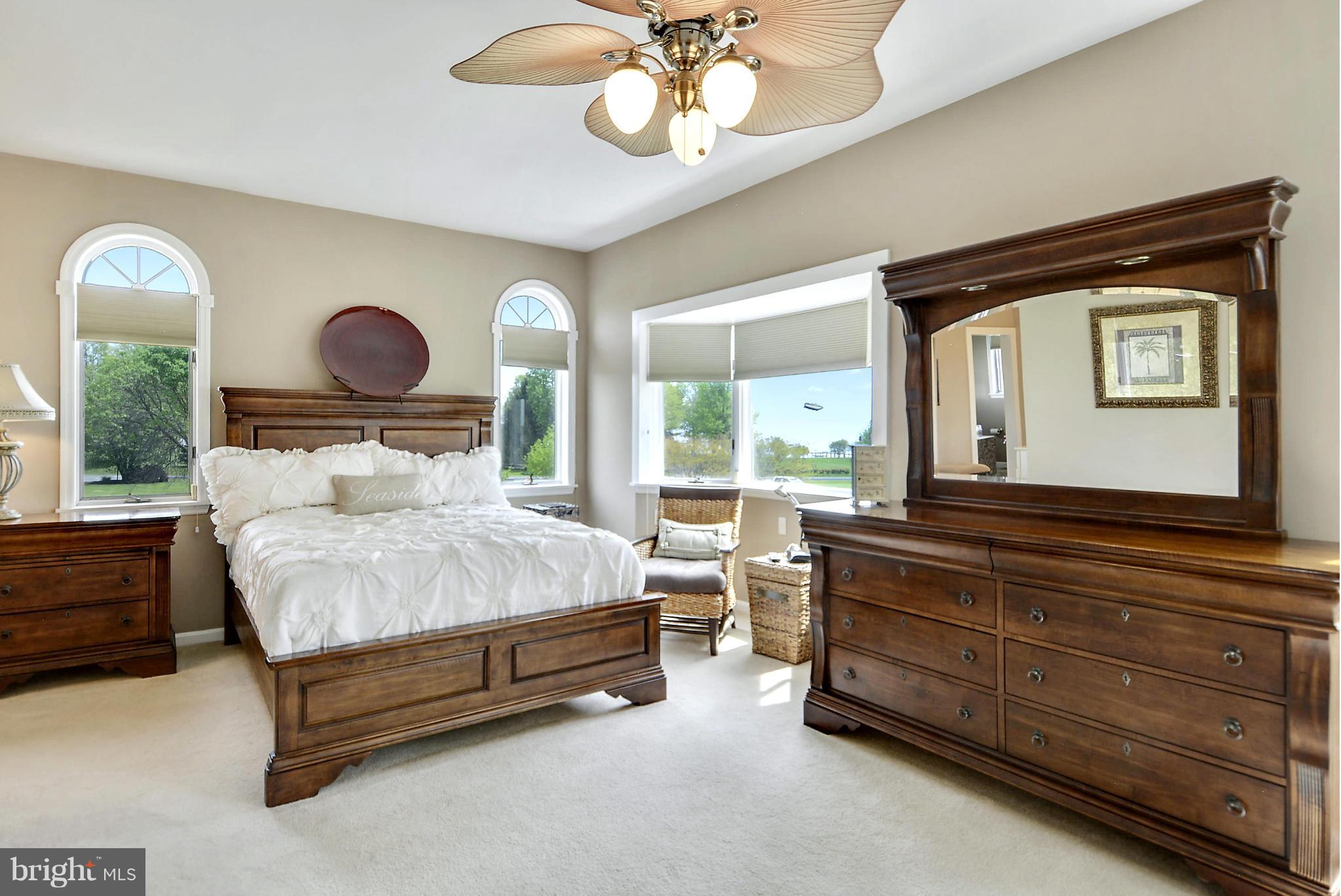 2818 Cox Neck Road Chester, MD 21619 - Photo 20 of 30 Master Suite Haven with Window Bay and Bombay Fan