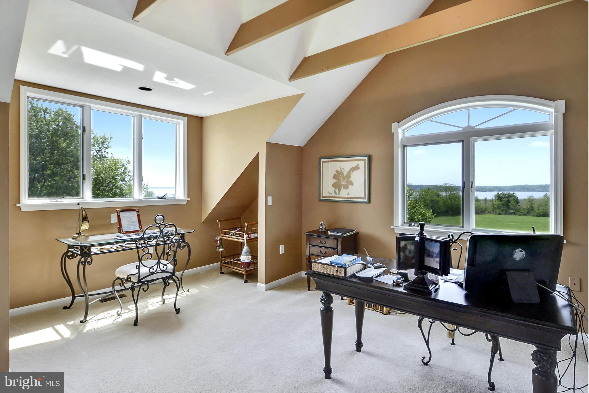 2818 Cox Neck Road Chester, MD 21619 - Photo 28 of 30 Top Level Beamed Water View Bedrooms / Offices