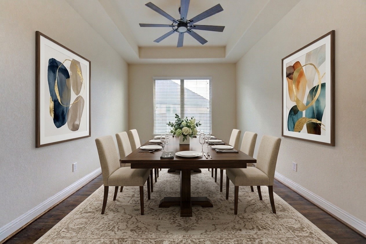 6622 Tiger Trail Katy, TX 77493 - Photo 14 of 49 a view of a dining room with furniture window and wooden floor