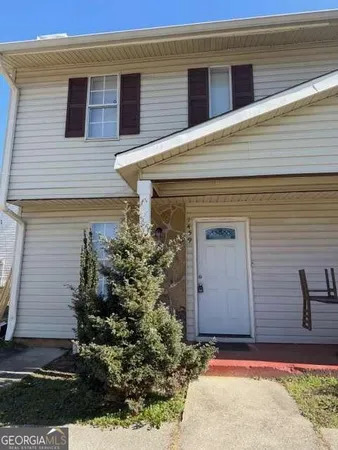 a front view of a house