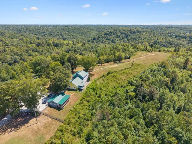 a view of city and swimming pool