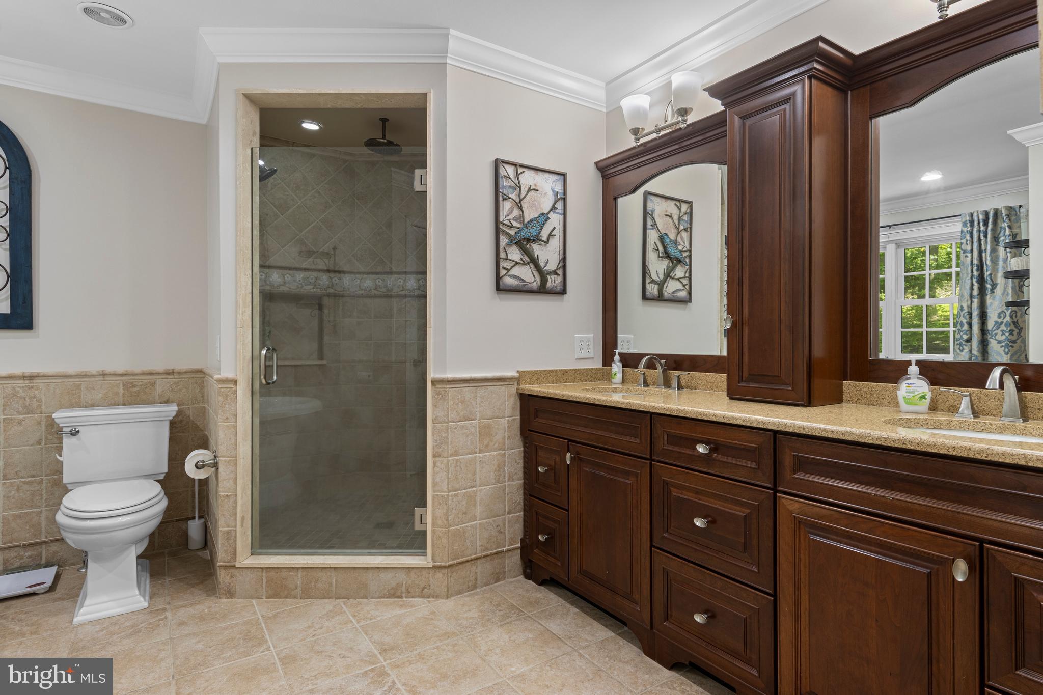 139 Watson Mill Road Landenberg, PA 19350 - Photo 50 of 73 a spacious bathroom with a granite countertop sink toilet and shower