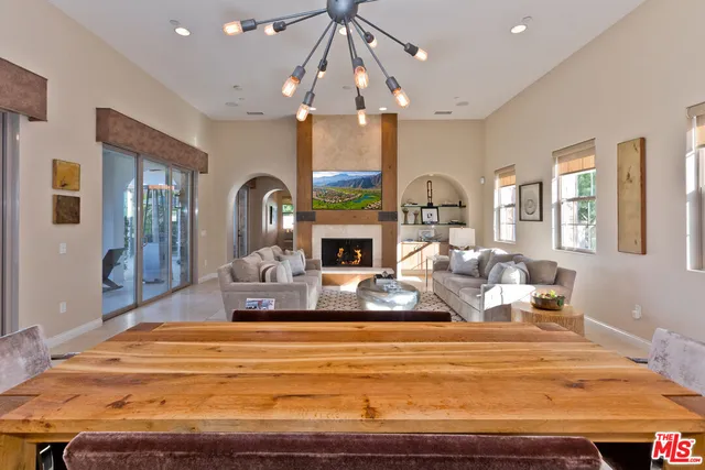 a view of living room and kitchen