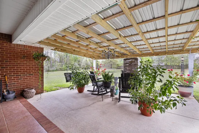 a outdoor space with furniture